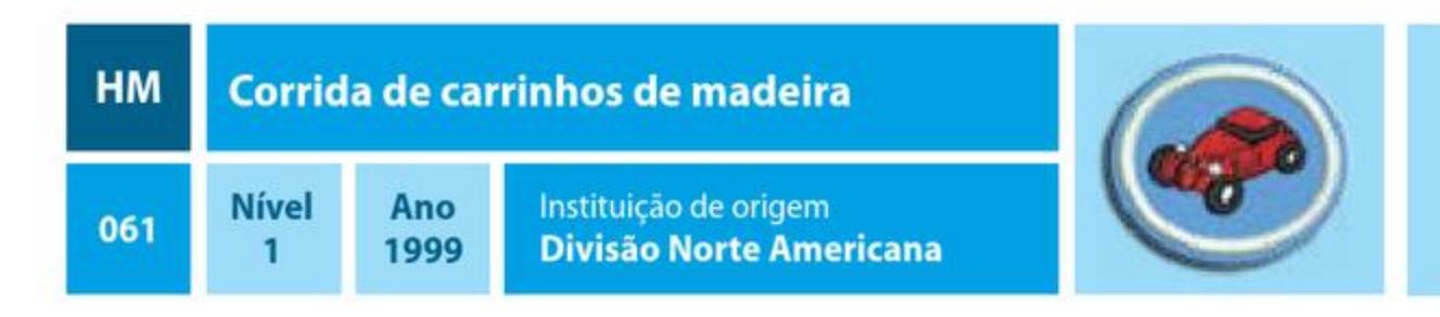 Corrida de carrinhos de madeira