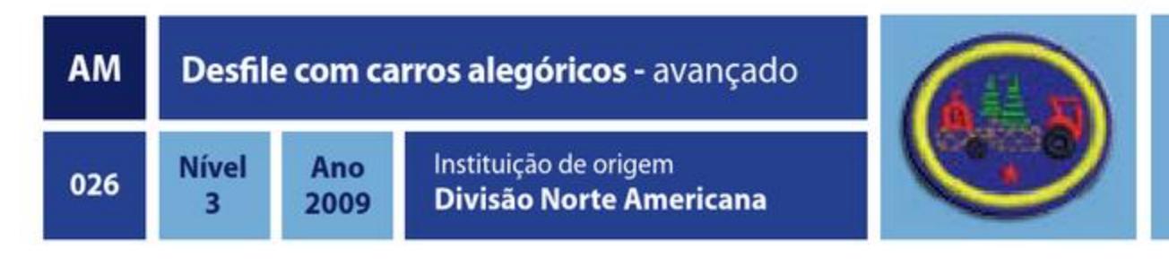 Desfile com carros alegóricos - avançado