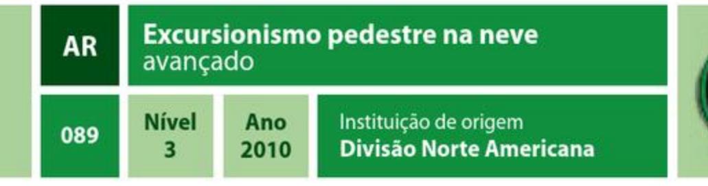 Excursionismo pedestre na neve - avançado