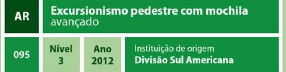 Excursionismo pedestre com mochila - avançado