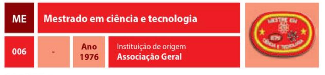 Mestrado em ciência e tecnologia